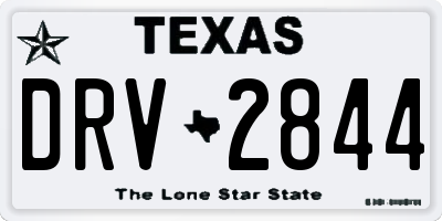 TX license plate DRV2844