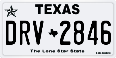 TX license plate DRV2846