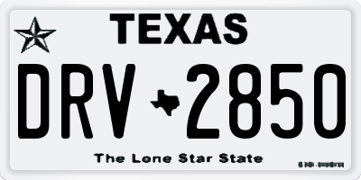 TX license plate DRV2850