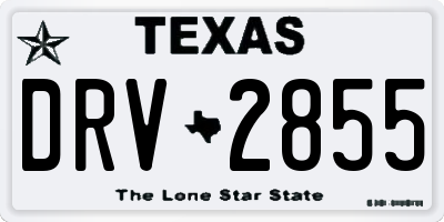 TX license plate DRV2855