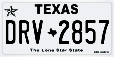 TX license plate DRV2857