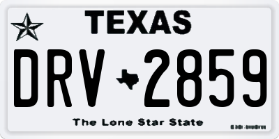 TX license plate DRV2859