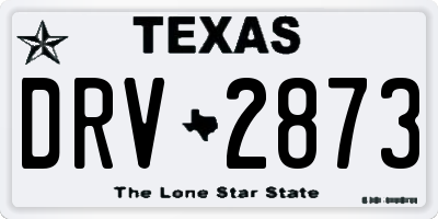 TX license plate DRV2873