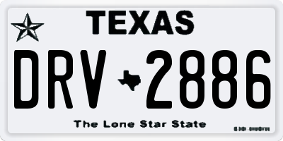 TX license plate DRV2886