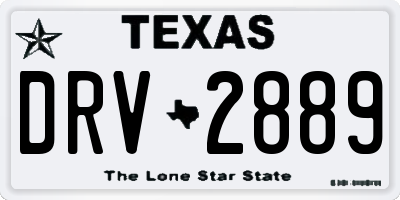 TX license plate DRV2889