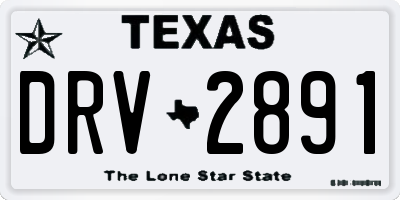 TX license plate DRV2891