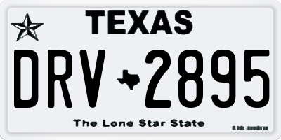 TX license plate DRV2895