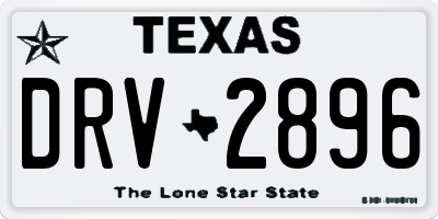 TX license plate DRV2896