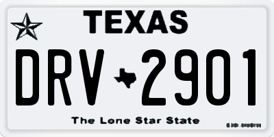 TX license plate DRV2901