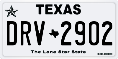 TX license plate DRV2902