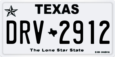 TX license plate DRV2912