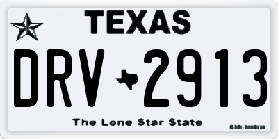 TX license plate DRV2913