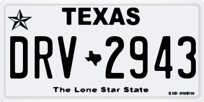 TX license plate DRV2943