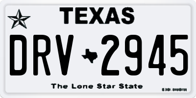 TX license plate DRV2945