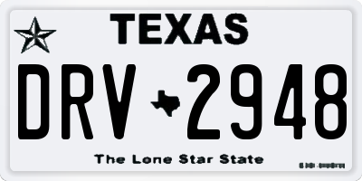 TX license plate DRV2948