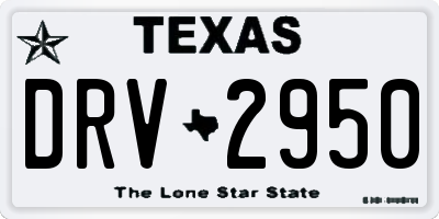 TX license plate DRV2950