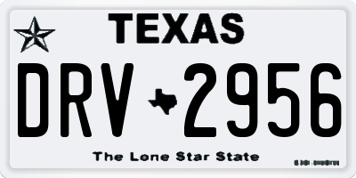 TX license plate DRV2956