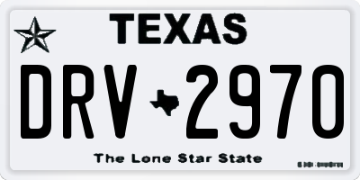 TX license plate DRV2970