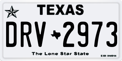 TX license plate DRV2973