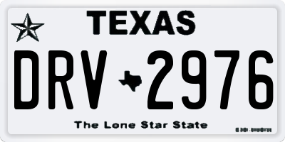 TX license plate DRV2976