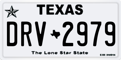 TX license plate DRV2979