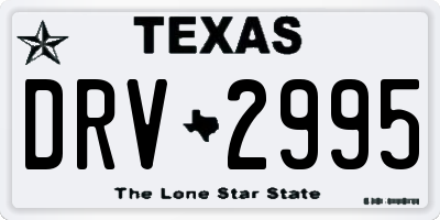 TX license plate DRV2995