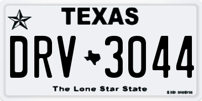 TX license plate DRV3044