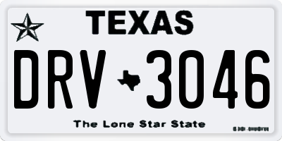 TX license plate DRV3046