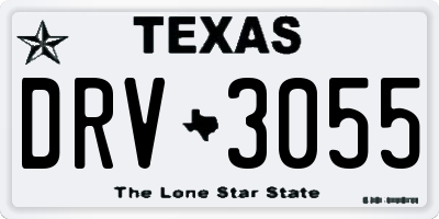 TX license plate DRV3055