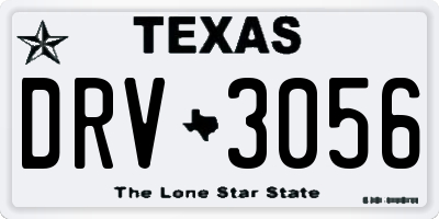 TX license plate DRV3056