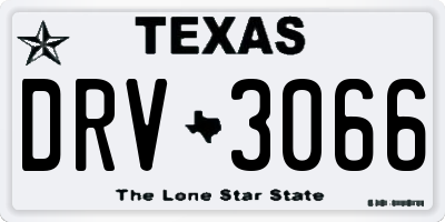 TX license plate DRV3066