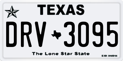 TX license plate DRV3095