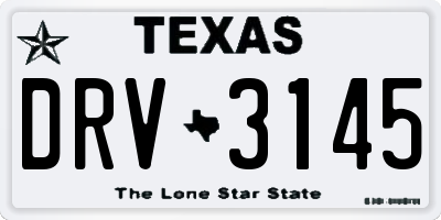 TX license plate DRV3145