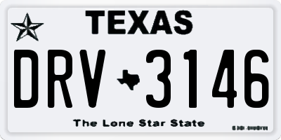 TX license plate DRV3146