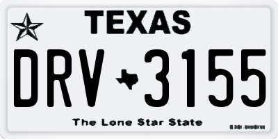 TX license plate DRV3155