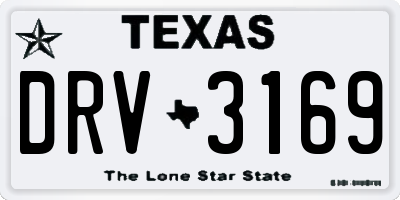 TX license plate DRV3169