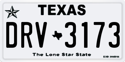 TX license plate DRV3173