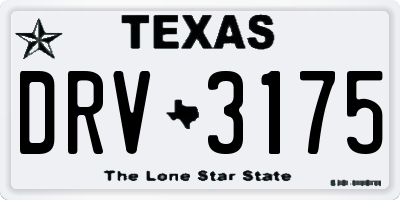 TX license plate DRV3175