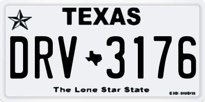 TX license plate DRV3176