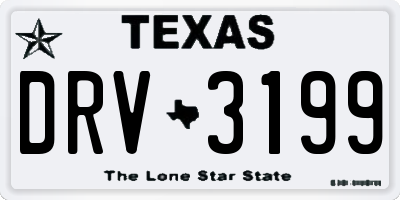 TX license plate DRV3199