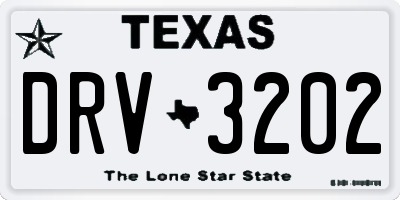 TX license plate DRV3202