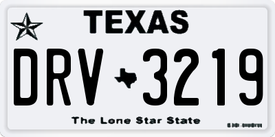 TX license plate DRV3219