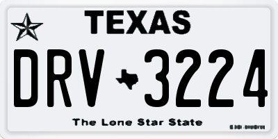 TX license plate DRV3224