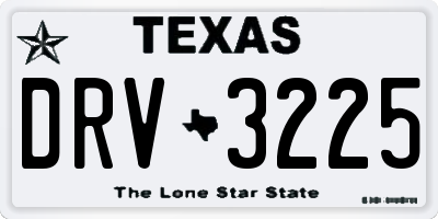 TX license plate DRV3225