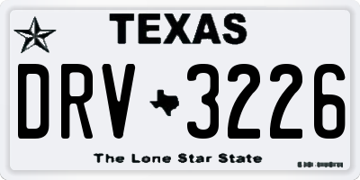 TX license plate DRV3226