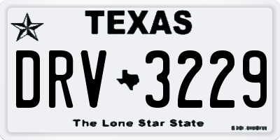 TX license plate DRV3229