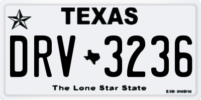 TX license plate DRV3236