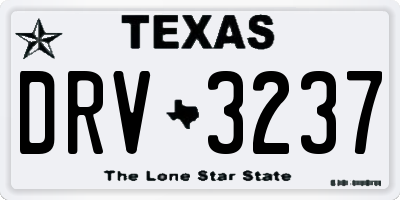 TX license plate DRV3237