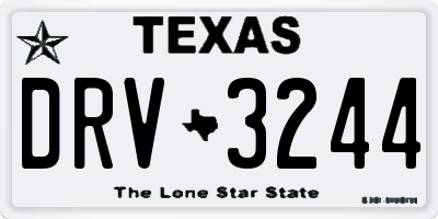 TX license plate DRV3244