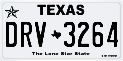 TX license plate DRV3264